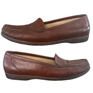 SAS Women’s Simplify Leather Moccasin Loafers Shoes Antique Wine Brown Size 9